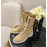 Chanel Calfskin Lace Up High Boots Khaki