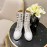 Chanel Calfskin Lace Up High Boots White