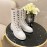 Chanel Calfskin Lace Up High Boots White