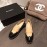 Chanel British Style Leather Shoes Khaki