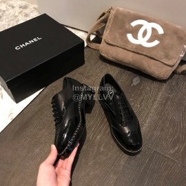 Chanel British Style Leather Shoes Black