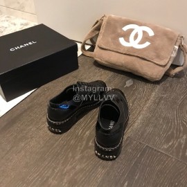 Chanel British Style Leather Shoes Black
