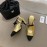Chanel Autumn Bow Sheepskin High Heels Gold