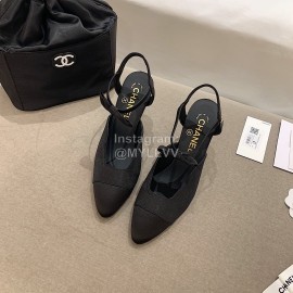 Chanel Autumn Bow Sheepskin High Heels