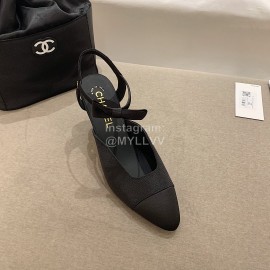Chanel Autumn Bow Sheepskin High Heels
