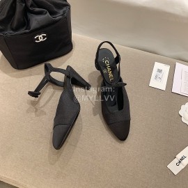 Chanel Autumn Bow Sheepskin High Heels
