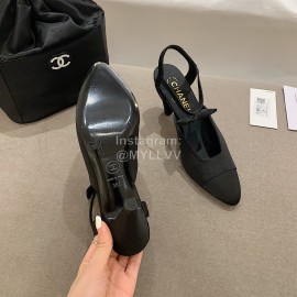 Chanel Autumn Bow Sheepskin High Heels
