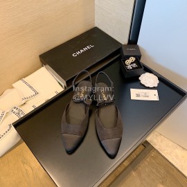 Chanel Autumn Bow Sheepskin Shoes Black