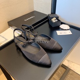 Chanel Autumn Bow Sheepskin Shoes Black