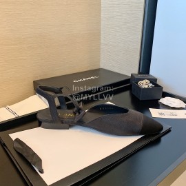 Chanel Autumn Bow Sheepskin Shoes Black