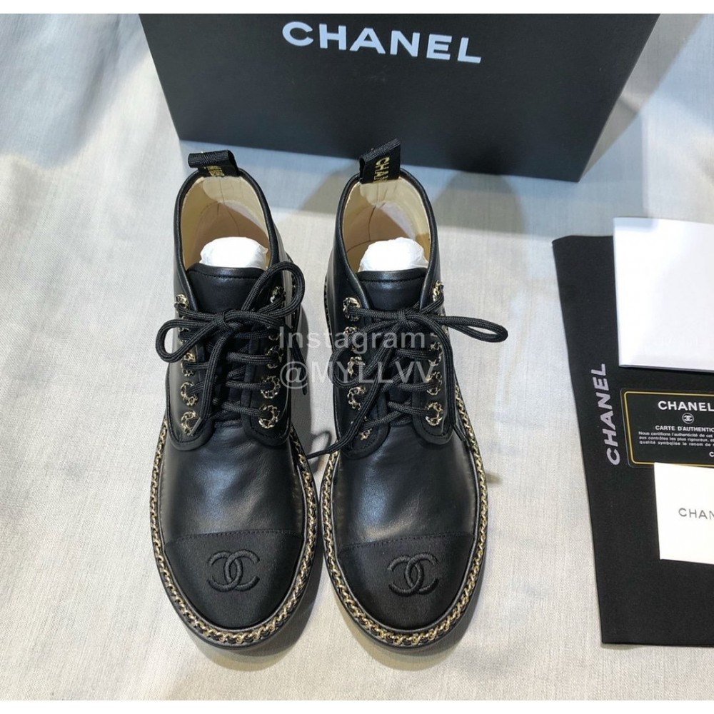 Chanel Calfskin Boots For Women Black