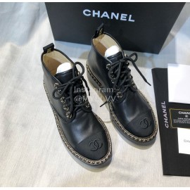 Chanel Calfskin Boots For Women Black