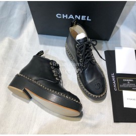 Chanel Calfskin Boots For Women Black