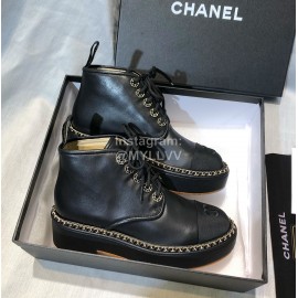 Chanel Calfskin Boots For Women Black