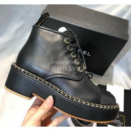 Chanel Calfskin Boots For Women Black