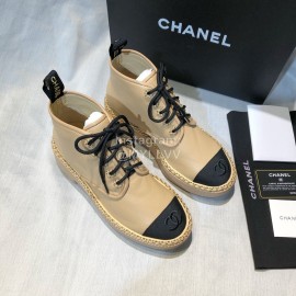Chanel Calfskin Boots For Women Khaki