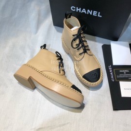 Chanel Calfskin Boots For Women Khaki