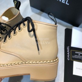 Chanel Calfskin Boots For Women Khaki