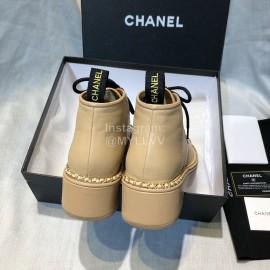 Chanel Calfskin Boots For Women Khaki