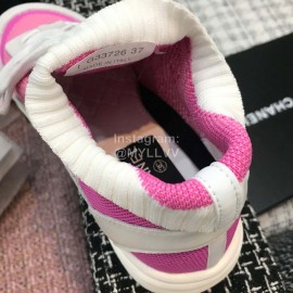 Chanel Casual Sneakers Rose Red