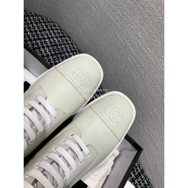 Chanel Calf Martin Boots Gray