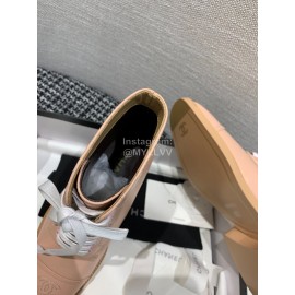 Chanel Calf Martin Boots Apricot
