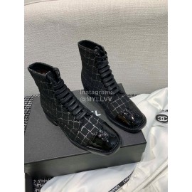Chanel Calf Martin Boots