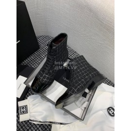 Chanel Calf Martin Boots