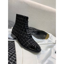 Chanel Calf Martin Boots