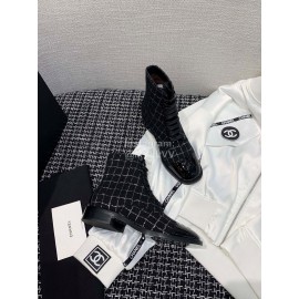 Chanel Calf Martin Boots