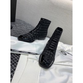 Chanel Calf Martin Boots