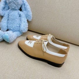 Chanel British Style Shoes Khaki