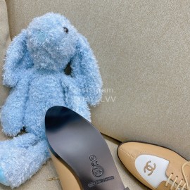 Chanel British Style Shoes Khaki