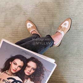 Chanel British Style Shoes Khaki