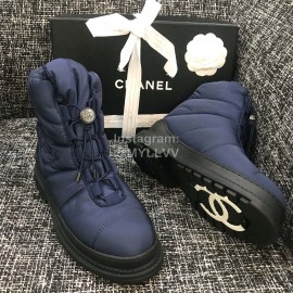 Chanel Warm Waterproof Boots Blue