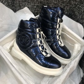 Chanel Blue Warm Waterproof Boots