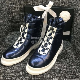 Chanel Blue Warm Waterproof Boots