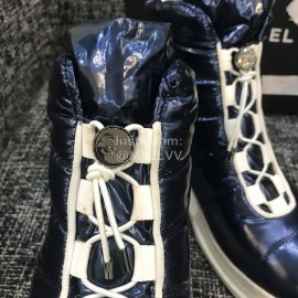 Chanel Blue Warm Waterproof Boots
