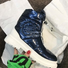 Chanel Blue Warm Waterproof Boots