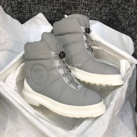Chanel Warm Waterproof Boots Gray