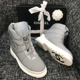 Chanel Warm Waterproof Boots Gray