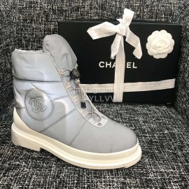 Chanel Warm Waterproof Boots Gray