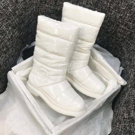 Chanel White Warm Waterproof Boots