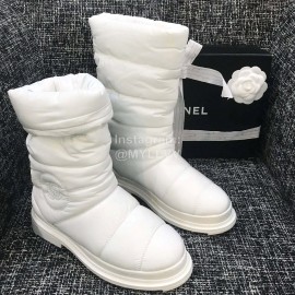 Chanel White Warm Waterproof Boots