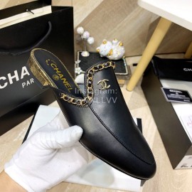 Chanel Black Chain Pointed Sandals