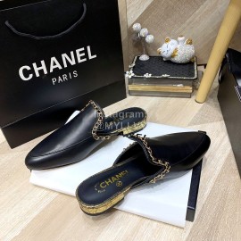 Chanel Black Chain Pointed Sandals