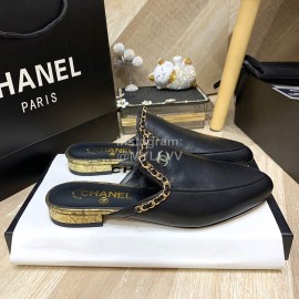 Chanel Black Chain Pointed Sandals