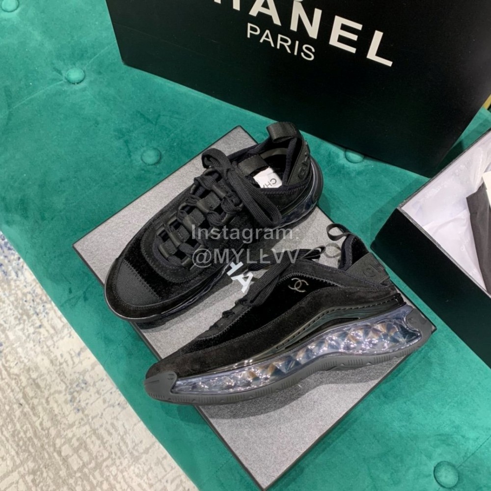 Chanel Air Cushion Casual Sneakers Black