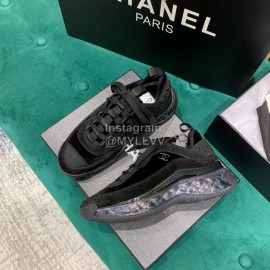 Chanel Air Cushion Casual Sneakers Black