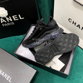 Chanel Air Cushion Casual Sneakers Black